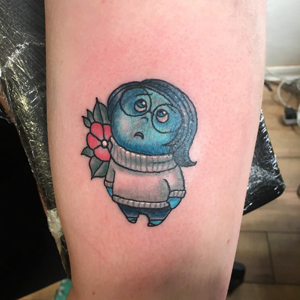 #10 Inside Out Sadness Tattoo