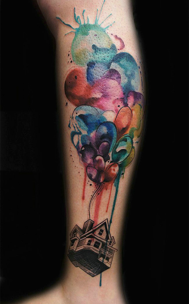 #2 Up Watercolor Tattoo